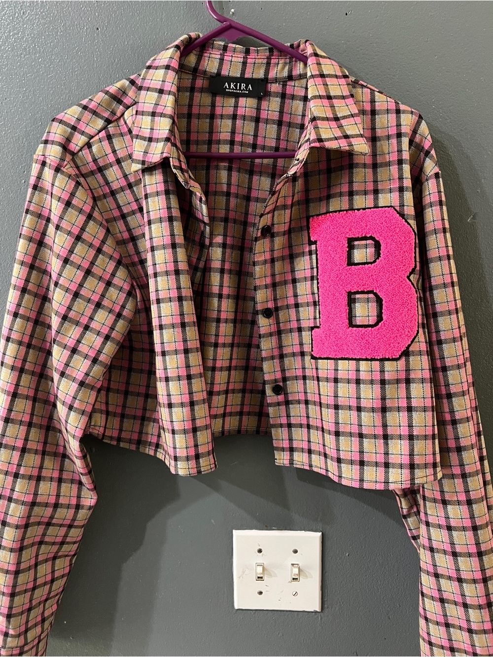 Akira plaid crop jacket